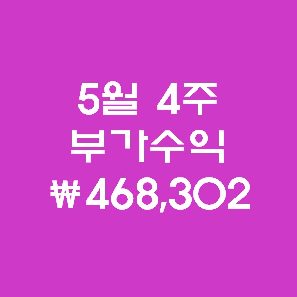  5월 4주 부가수익