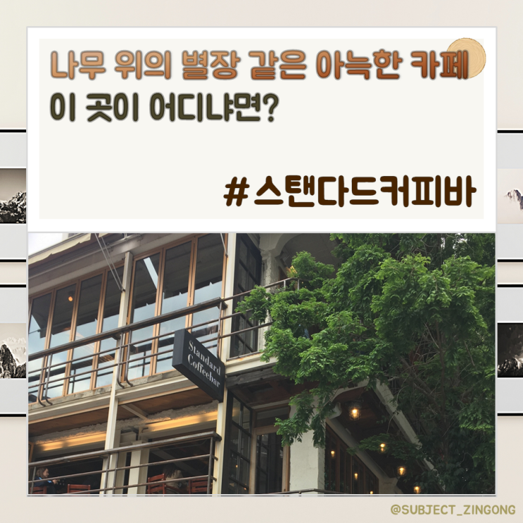  [오늘의 픽!] 나무 위 별장 같은 아늑한 이 곳은? / 강남역 카페; 스탠다드커피바(Standard Coffeebar)