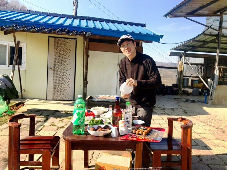  오랜만의 집에서 바베큐파티
