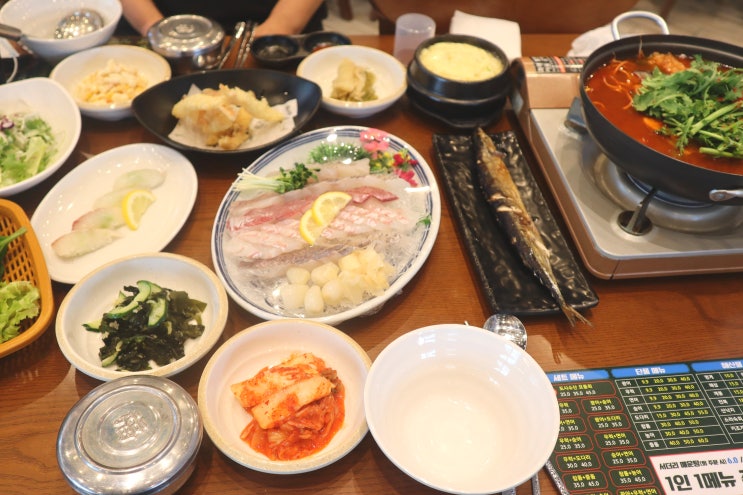  인천 서구 횟집 도시수산시장 런치구성 짱