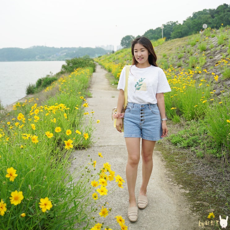  벤시몽 여자 청반바지 여름 데일리룩 필수템