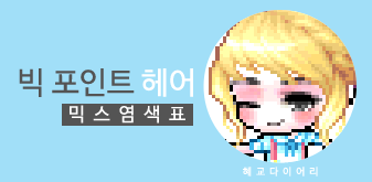  [KMS 캐시] 메이플스토리 빅 포인트 헤어 믹스염색표(믹염)
