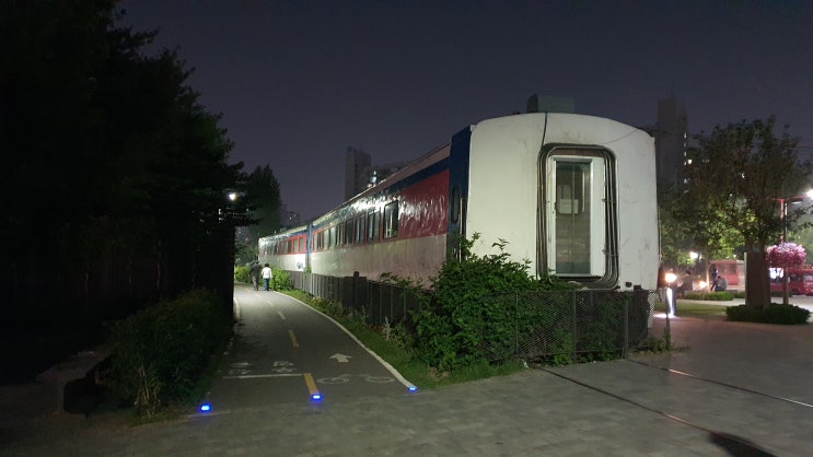  경춘선 숲길 방문자센터 강아지 밤 산책길