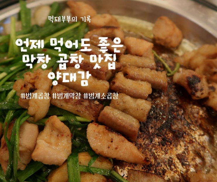  범계곱창으로 유명한 양대감 소개합니다