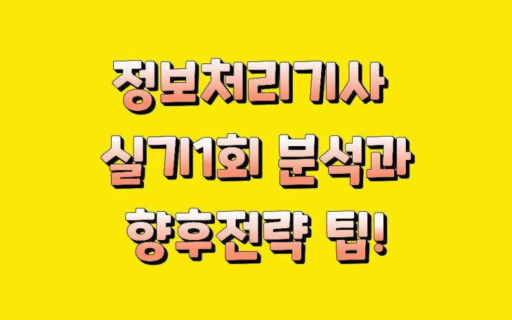  정보처리기사 실기 1회 분석 (2020)과 향후전략 팁