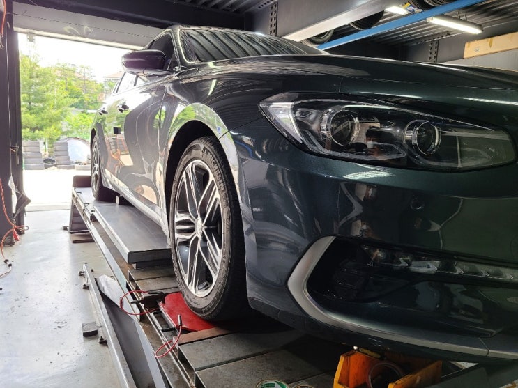  분당 판교 타이어 싼 곳 그랜저IG 18인치 타이어 추천 미쉐린 MXM4 245/45R18 타이어 교체 작업 휠 얼라이먼트