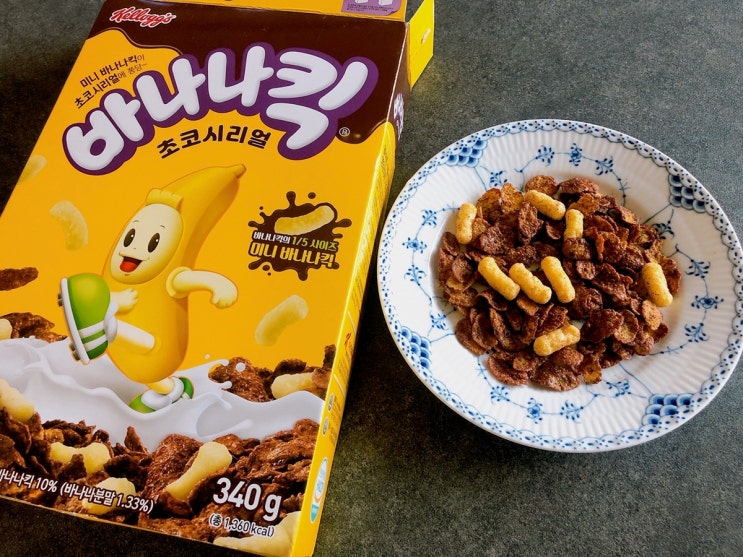  켈로그 바나나킥 초코 시리얼 내돈내산 후기