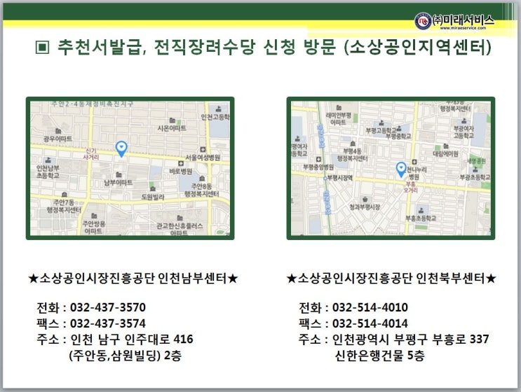  소상공인지원센터 (인천지역센터안내)