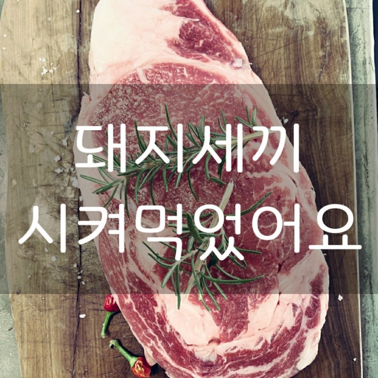  돼지세끼 시켜먹었어요~