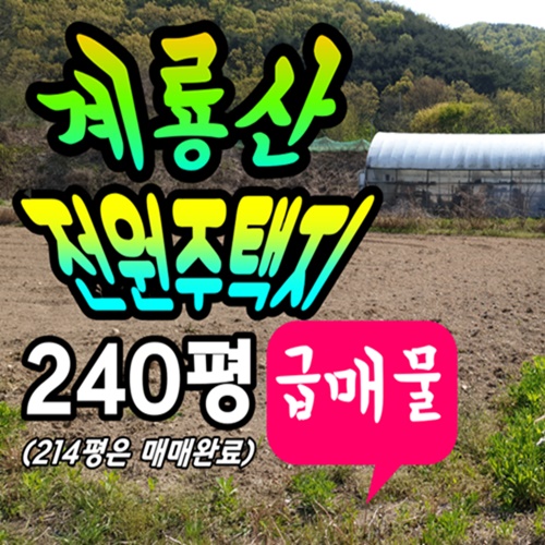  공주 부동산 계룡산국립공원 주변 계룡면 전원주택지 주말농장 토지매매
