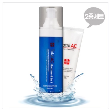  토탈AC 옴므 4in1 토탈솔루션 2종세트(옴므4in1 150g+폼클렌징 50g)