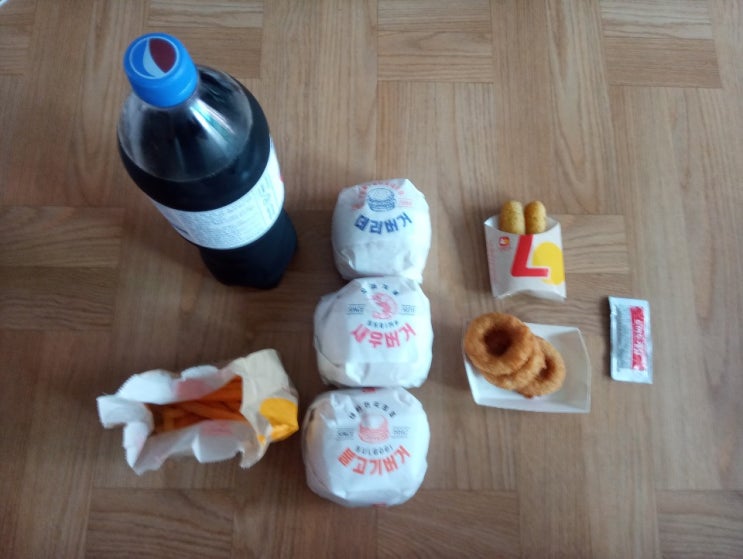  오랜만에 롯데리아 햄버거