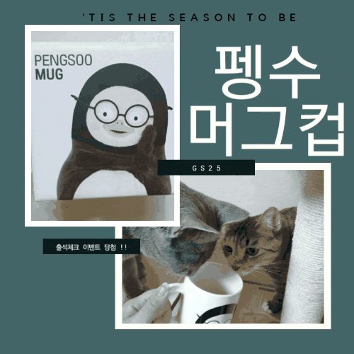  GS25 이벤트 펭수 머그컵 받았어요~유후