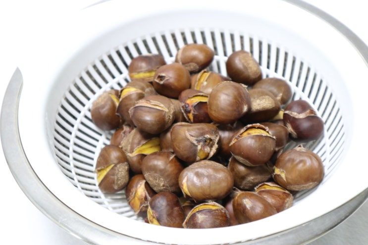  칼집 낸 약단밤 에어프라이어 15분이면 꿀 단밤 완성~