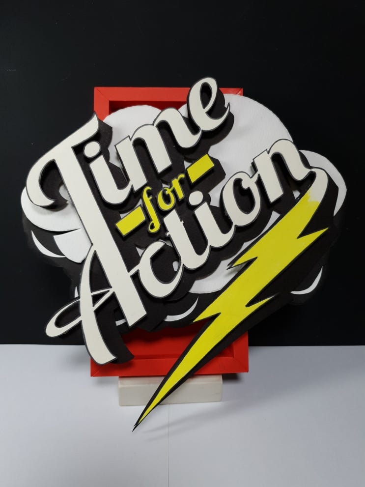  페이퍼아트 TIME FOR ACTION 행동하라!!