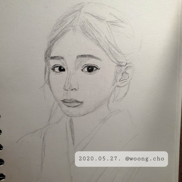 2020.05.27. drawing practice girl woman face
