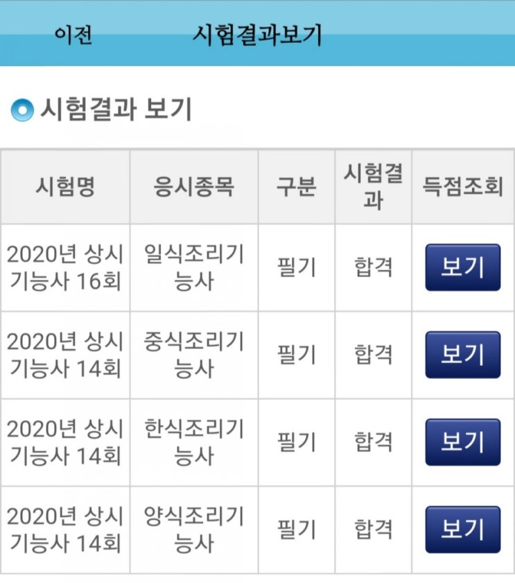  2020년 한식, 중식, 양식, 일식 조리기능사 필기 공부법