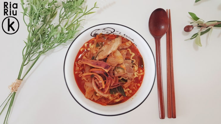  오징어짬뽕라면 만드는법