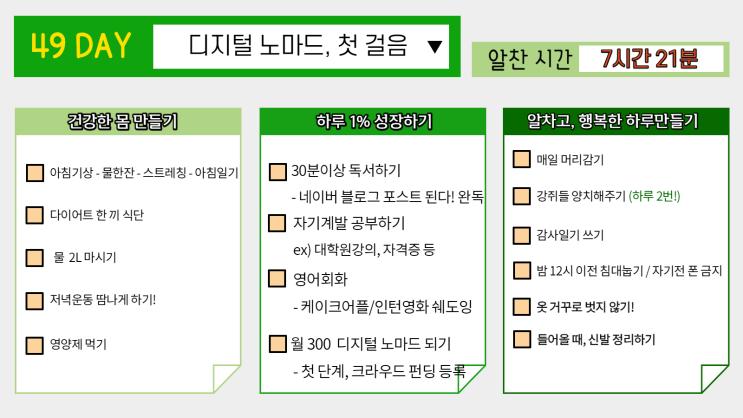 48-9일차 습관형성) 디지털 노마드, 첫걸음 48-9일차 습관형성) 디지털 노마드, 첫걸음