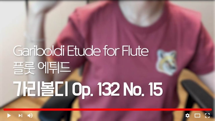 가리볼디 132 No.15 by 플루티스트 유민선 - 추천 연주 레슨 - Gariboldi Etude 서울 플룻 강사, 성동구, 광진구, 동대문구, 강동구
