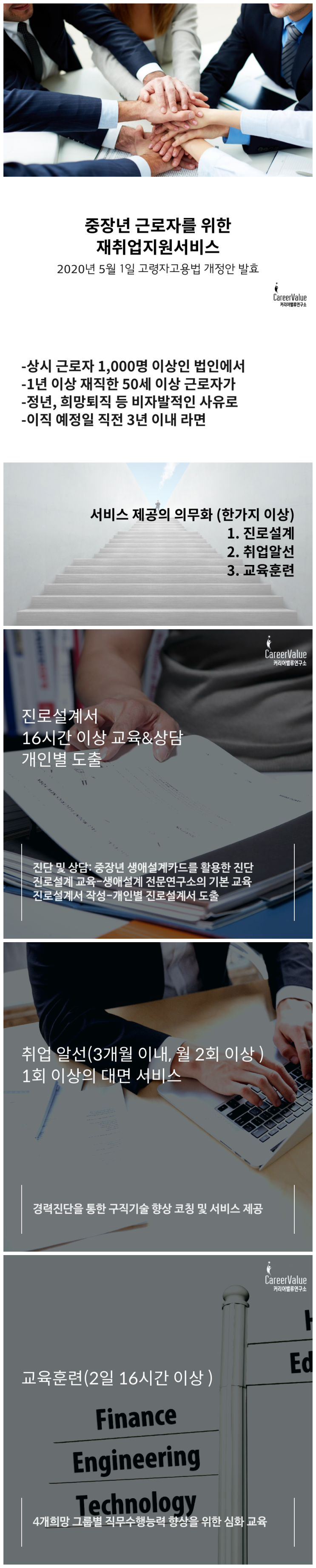  중장년 근로자를 위한 재취업 지원서비스