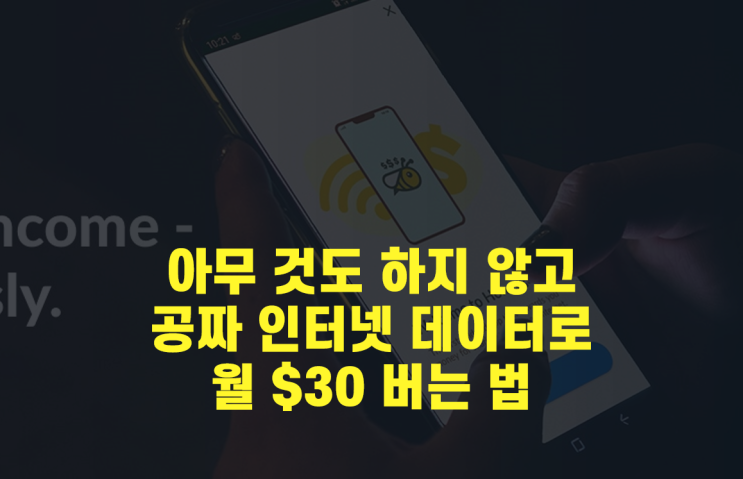  고효율 앱태크 허니게인(Honeygain) 인터넷데이터로 페시브인컴 월 $30 벌기
