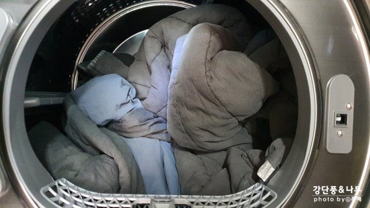  삼성 그랑데 건조기 16kg 이불털기 기능 먼지망 청소