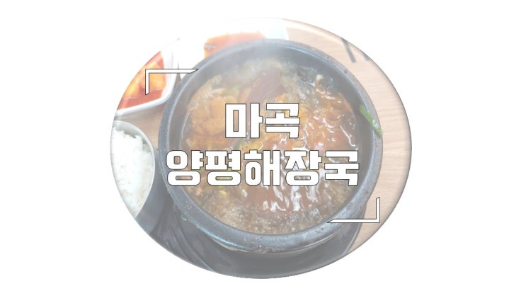  속이 풀리는 마곡역 양평해장국