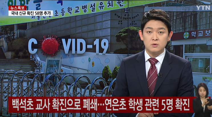 코로나 19 백석초 3학년 교사 확진으로 폐쇄 연은초 학생 관련 5명 확진 코로나 19 백석초 3학년 교사 확진으로 폐쇄 연은초 학생 관련 5명 확진