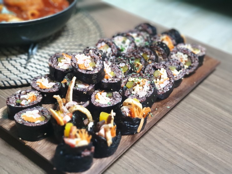 집에서 만든 김밥!