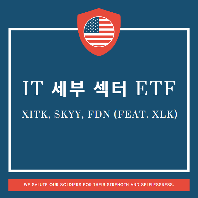 미국 IT 섹터 중 아웃퍼폼 중인 ETF (XITK, SKYY, FDN & XLK)