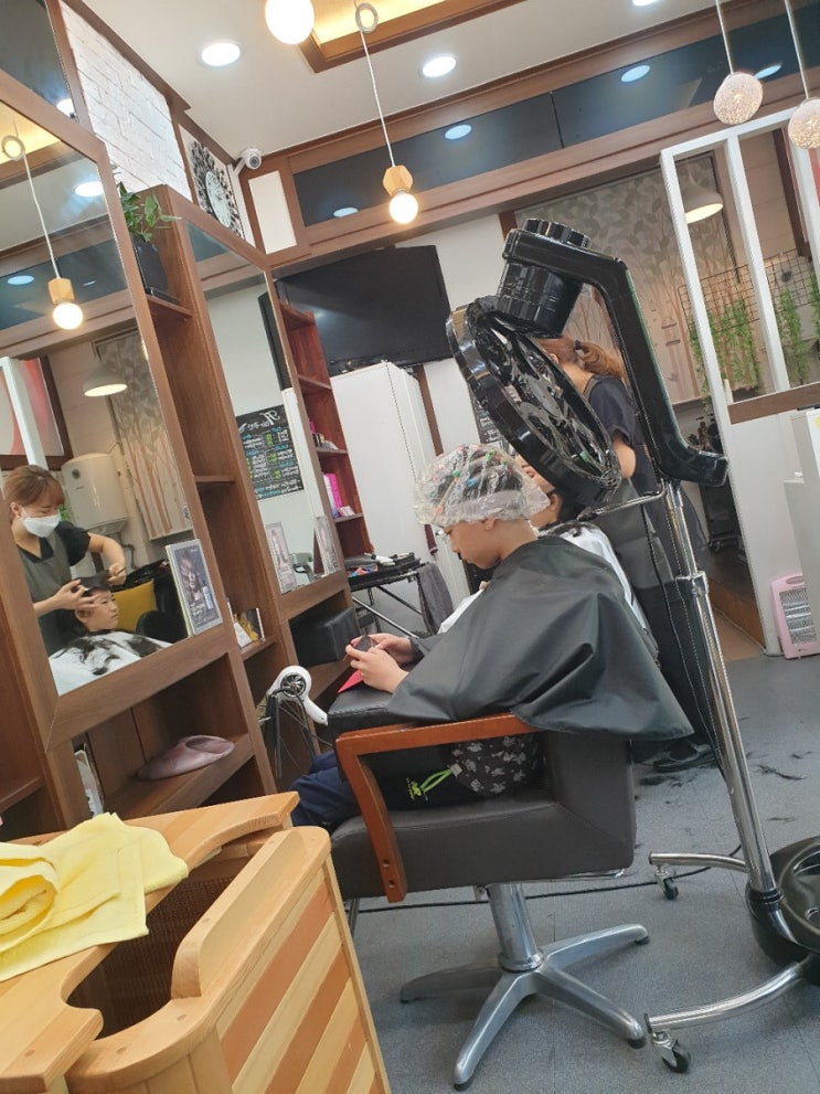  개학준비 머리하는날