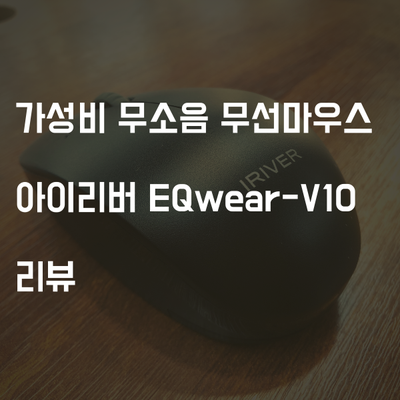 가성비 무소음 무선 마우스 추천, 아이리버 EQwear-V10 리뷰