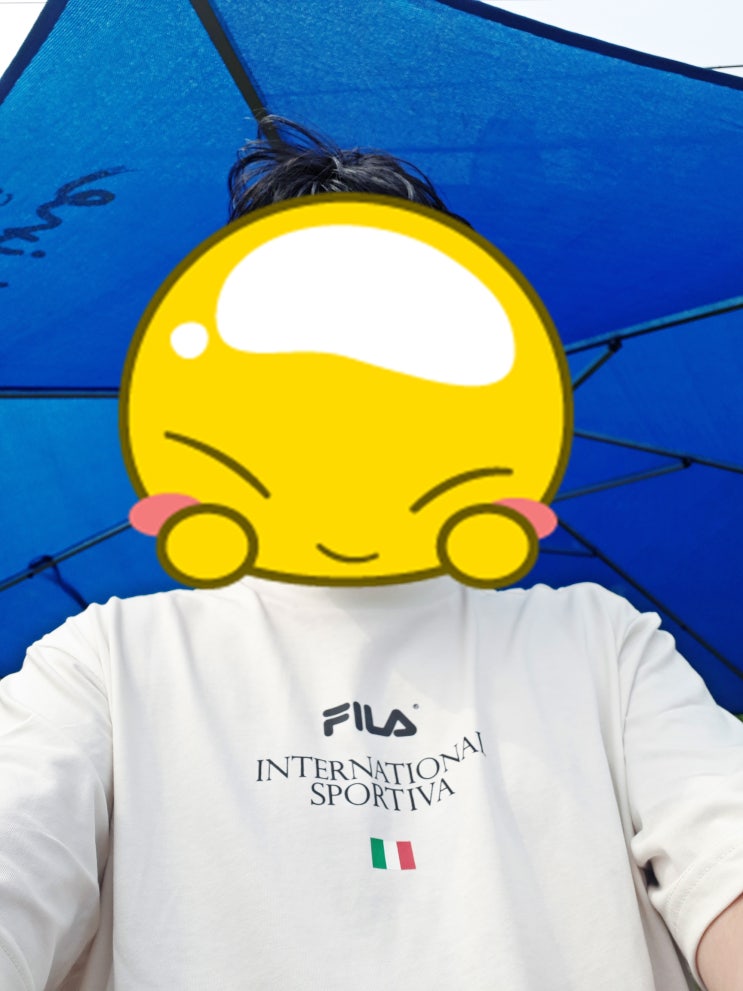 FILA 휠라 스포르티바 로고 루즈핏 반팔티 FE2RSC5301X CREAM 리뷰