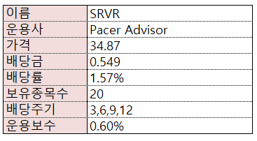 [재테크/주식] 미국 ETF -SRVR (데이터 산업 관련 리츠)