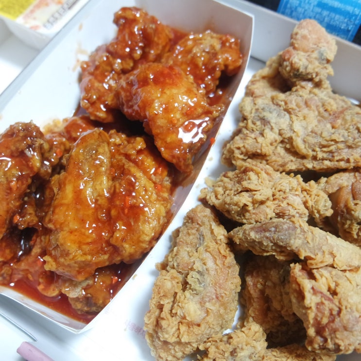  바삭한 후라이드맛집 네네치킨 반반치킨 맛후기 :-)