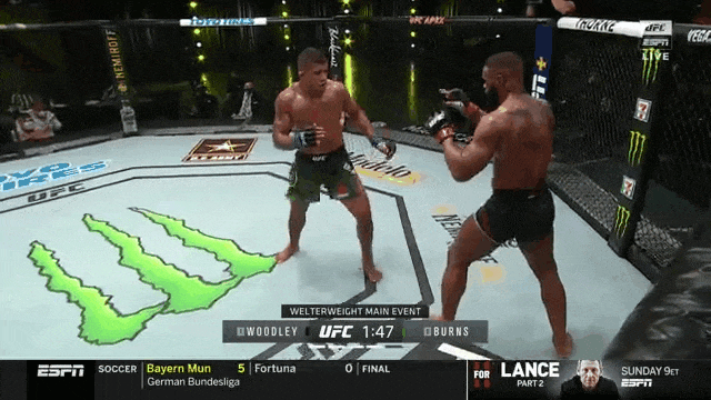 UFC on ESPN 9: 우들리 vs 번즈 피니쉬 영상(GIF)과 후기