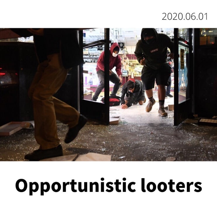 Opportunistic looters / 시위자 인터뷰