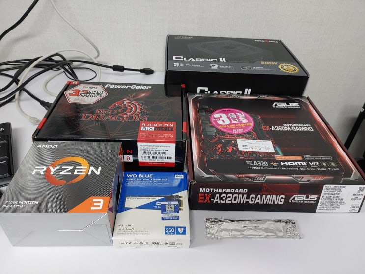 AMD 라이젠 3 마티스 3100 & PowerColor Radeon RX 550 레드드래곤 DH D5 2GB 조립 - 울산컴퓨터전문점 행진시스템