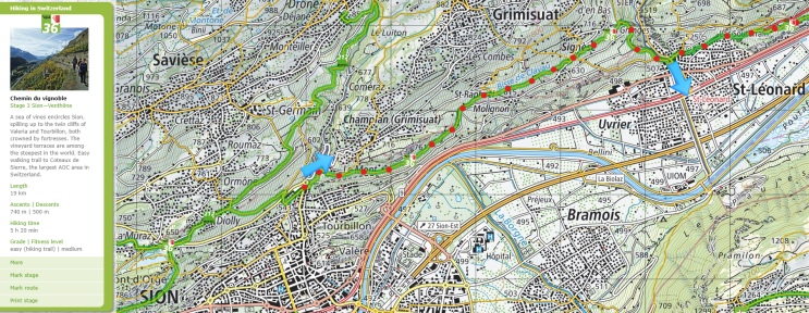  [스위스 시옹] 1. 하이킹 일지 (Chemin du vignoble)