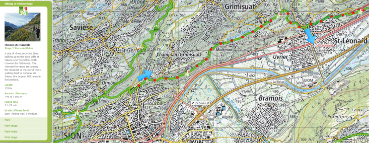 [스위스 시옹] 1. 하이킹 일지 (Chemin du vignoble)