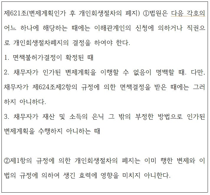 개인회생 해고사유 사전 확인 및 처리 2