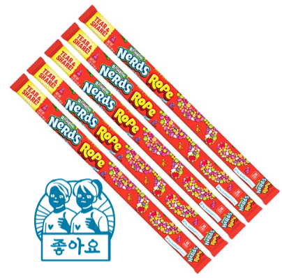  톡톡터지는 상큼한 간식을 좋아하는 어른이!에게 네슬레 레인보우  너드 로프젤리