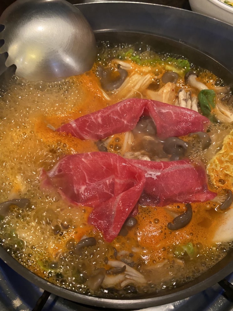  압구정로데오맛집 최가네 버섯 샤브 매운탕 칼국수(샤브샤브 좋아하는 사람 모여)