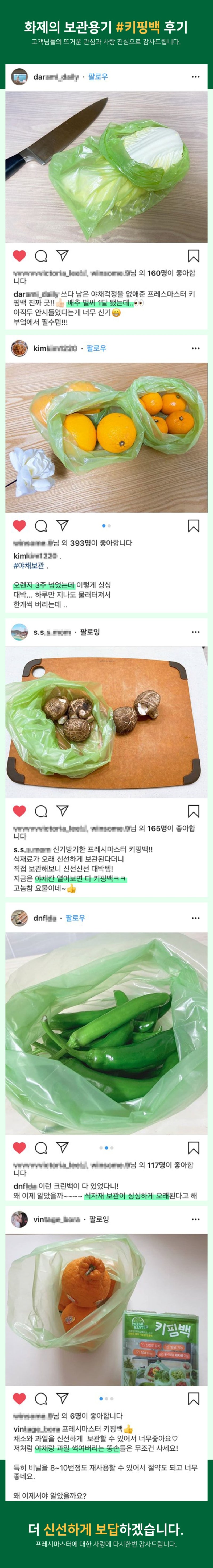 친환경' 양파보관 과일 채소 야채 보관함 그린 키핑백 : 네이버 블로그