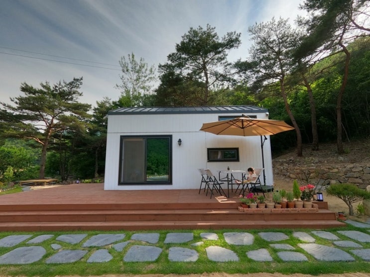  문경에 설치한 6평 이동식 목조주택