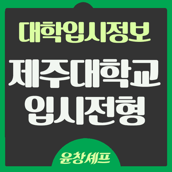  2021학년 대학입시정보 제주대 수시정시 전형별 모집인원과 일정