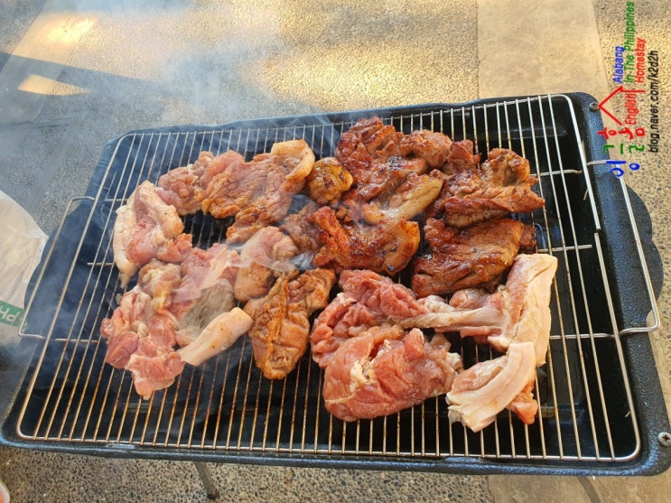  알라방 홈스테이 감동을 선사하는 한국식 숯불돼지갈비먹고 열공 뿜뿜!!