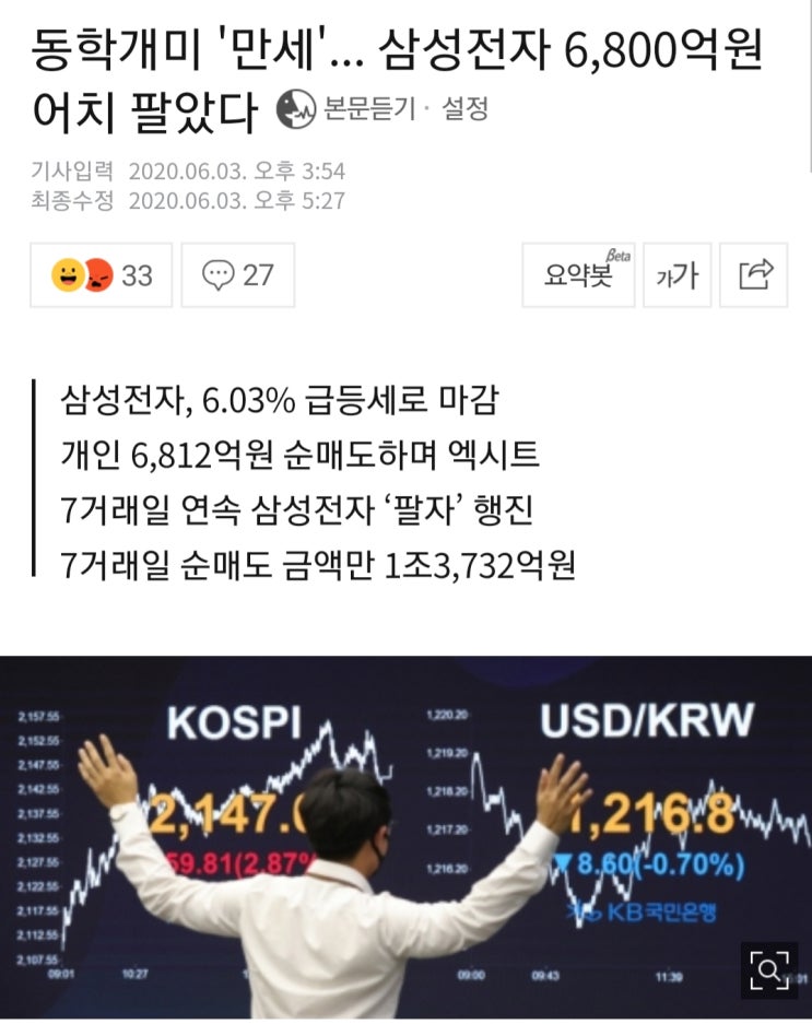 --6월 3일 상한가정리-- --6월 3일 상한가정리--