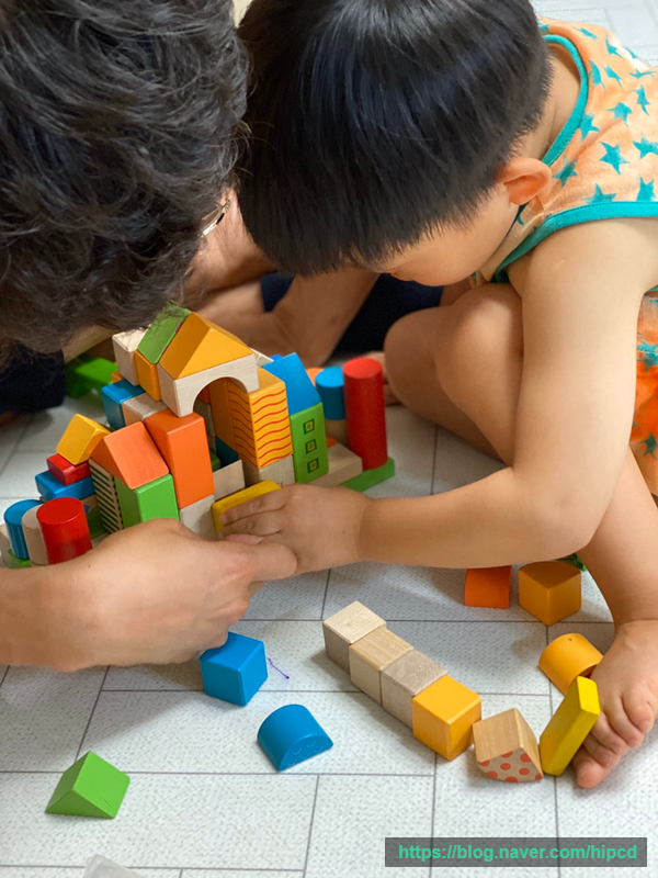 아빠와 친해지기 - 아이와 함께 블럭 만들기 놀이 (창의력 개발, 소근육 발달)